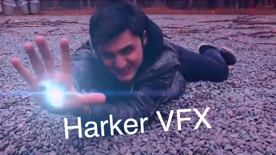 Actor with a glowing hand, effects shot from Harker